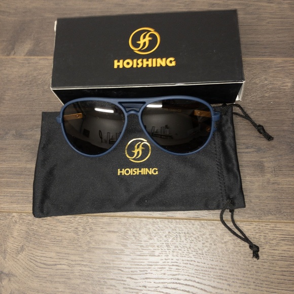 Accessories - Navy Aviator Style Sunglasses